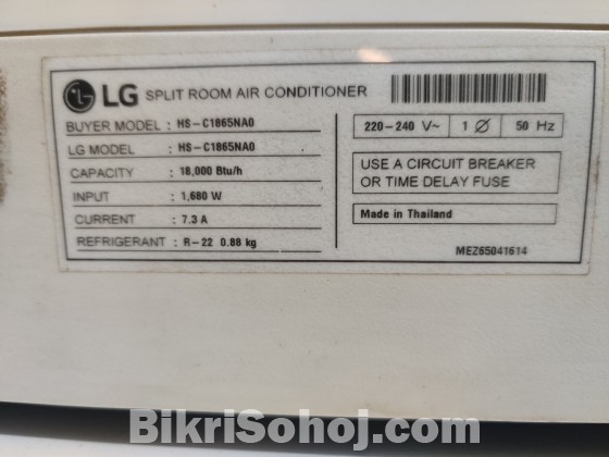 LG A/C 1.5 ton split ac